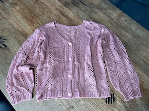 Rosa Strickjacke M Mädchen