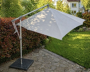 Glatz Sunwing C+ Sonnenschirm 260x260 cm Grau komplett mit Granitständer