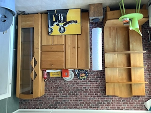 Haushaltsauflösung, Wohnwand, Lattenrost,  matratze, Schrank, Spiegel. Regale uvm. 