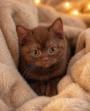 Wir suchen für unsere zwölf Wochen alte BKH-Dame in der seltenen Farbe Dark Chocolate ein liebevolle