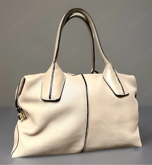 TOD S Di Bag Gray Calf Large Luxus Designer Kalbsleder Handtasche OP: 2200  