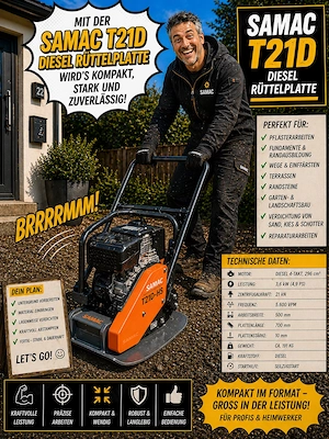 125Kg Rüttelplatte Verdichter Rüttler mieten leihen