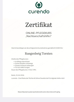 Nachbarschaftshilfe Alltagsbegleitung