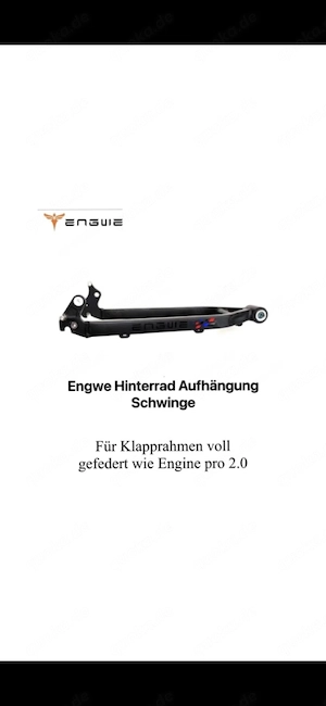 Engwe- Hinterrad Aufhängung Schwinge engine pro 