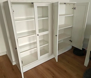 Ikea Havsta - Vitrine & Schrank - weißes Kiefernholz