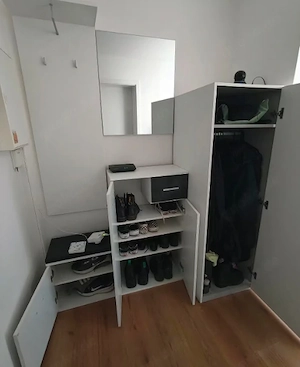 Schränke für Garderobe Flur - mehrteilig - weiß grau