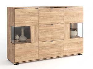 Sideboard hoch Rosa Eiche teilmassiv geölt 3702