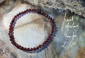 Granat Armband 4 mm facettiert