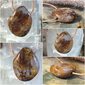 Pietersit Trommelstein gebohrt