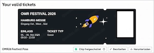 2 Tickets für OMR Festival 2026 in Hamburg | Messe Pass