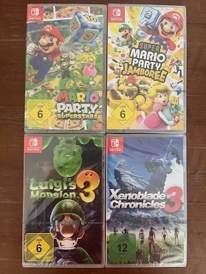4x neue nintendo switch 1 spiele sammlung versiegelt & original verpakung 