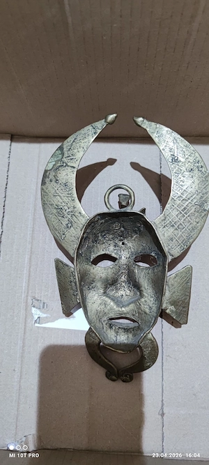 Alte Afrikanische Metall Maske 