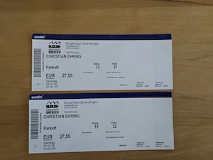 2 Eintrittskarten für Christian Ehring zu verkaufen 