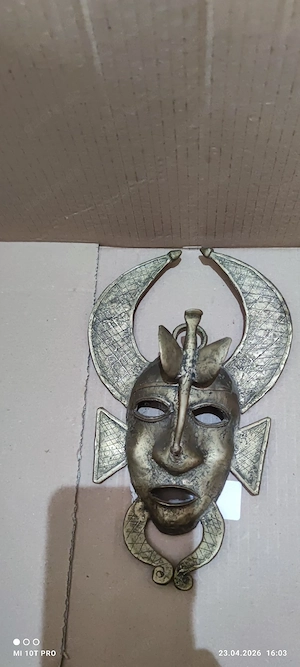 Alte Afrikanische Metall Maske 