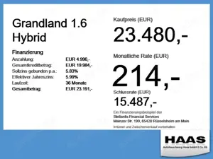 Opel Grandland 1.6 Hybrid Automatik, Sitzheizung Bild 4