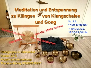 Entspannung und Meditation mit Klangschalen (Kleingruppe)