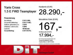 Toyota Yaris Cross 1.5 E FWD Teamplayer ACC+LED+Navi+LM Bild 4