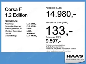 Opel Corsa F 1.2 Edition Automatik, Sitzheizung Bild 4