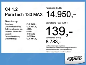 Citroen C4 1.2 PureTech 130 MAX LED+Navi+LM+DAB+NS+KlimaA Bild 4
