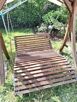 Gartenschaukel Erwachsene Relax Liegeschaukel Holz kostenlos für Selbstabholer