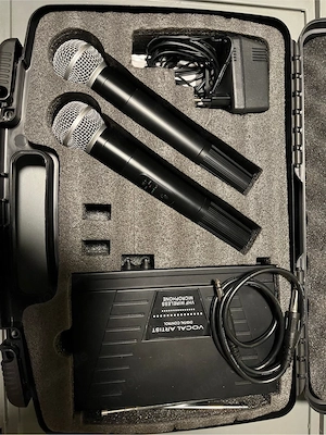 KAM VHF Funkmikrofon Set (Dual + Bodypack) inkl. Headsets   Top Zustand