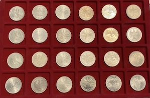 24x 10 DM Silbermünzen Olympia 1972 München   Komplette Serie