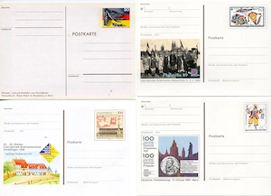 (0080) BUND 4 Sonderpostkarten postfrisch