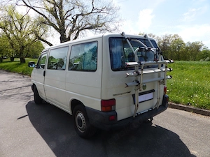 VW T4 2,5 TDI Transporter, AHK, 5-Sitzer, Eigenausbau, Fahrradträger, Dachträger, TÜV 04 28 EZ: 2001 Bild 3
