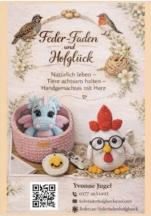 Feder-Faden-Hofglück, Handgemacht mit Herz & Leidenschaft 