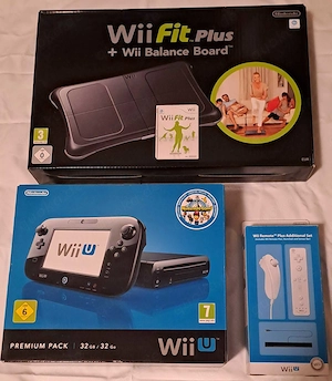 WII U Premium Pack (32GB) mit Zubehör, Balance Board, 6 Spielen