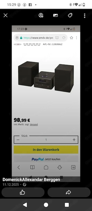 Bluetooth Cd Musikanlage Hamapreis 
