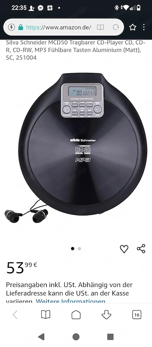 Cd Musikplayer Mit Kopfhörer 