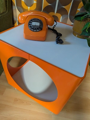 Space Age Cube Beistelltisch orange Bild 3