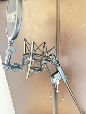 Mikrofon-Set mit Ständer & R DE Popschutz   ideal für Recording & Streaming