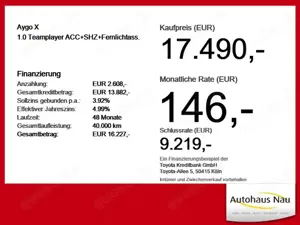 Toyota Aygo X 1.0 Teamplayer ACC+SHZ+Fernlichtass. 1,99% Finanzi Bild 4