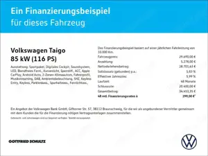 Volkswagen Taigo R-Line 1 0 l TSI Tageszulassung IQ.Drive/ Rear Vie Bild 2