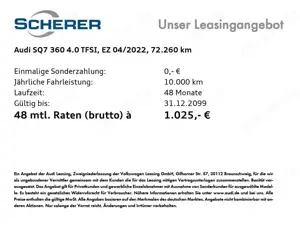Audi SQ7 4.0 TFSI Quattro BO AHK HUD  PANO 360° HD-M Bild 2