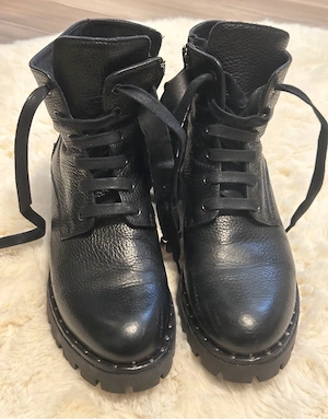 Marc Cain Stieffeletten Leder Schwarz Hochwertig Gr 39 Top Bild 2