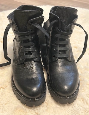 Marc Cain Stieffeletten Leder Schwarz Hochwertig Gr 39 Top