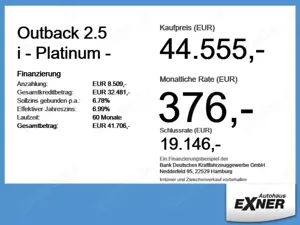 Subaru OUTBACK 2.5 i - Platinum - sofort liefebar Bild 4