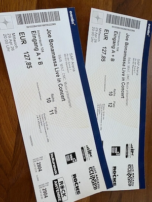 2 Tickets für Joe Bonnamassa in der SAP Arena