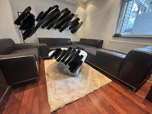 Verkaufe 5 Ledersofas dunkelbraun 