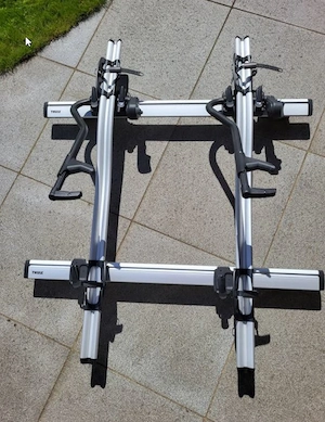 Dachträger Thule WingBar 961 + Thule Fußsatz 775 + Dachfahrradträger Thule ProRide 59