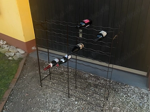 Vintage Weinregal Rigidex aus Frankreich France Metall Antik Retro für 100 Flaschen Flaschenregal 