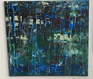 Acrylgemälde Abstrakt auf Leinwand Unikat Org.50x60 VHS