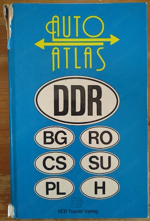   Auto-Atlas DDR 1986 VEB Tourist Verlag   mit BG RO CS SU PL H   Original DDR 