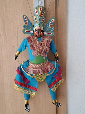 Marionette aus Sri Lanka, die auch als Rukada bezeichnet wird 
