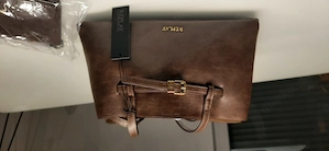 Braune Leder Replay Tasche mit zusatz Tasche Neu