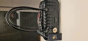 Schwarze kleine Damenhandtasche von Otto Kern Neu