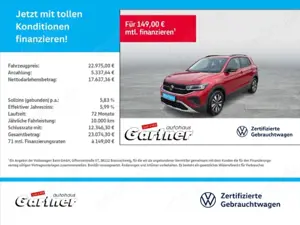 Volkswagen T-Cross LIFE 1.0 TSI EINPARKHILFE ACC LED NAVI APP-CON KL